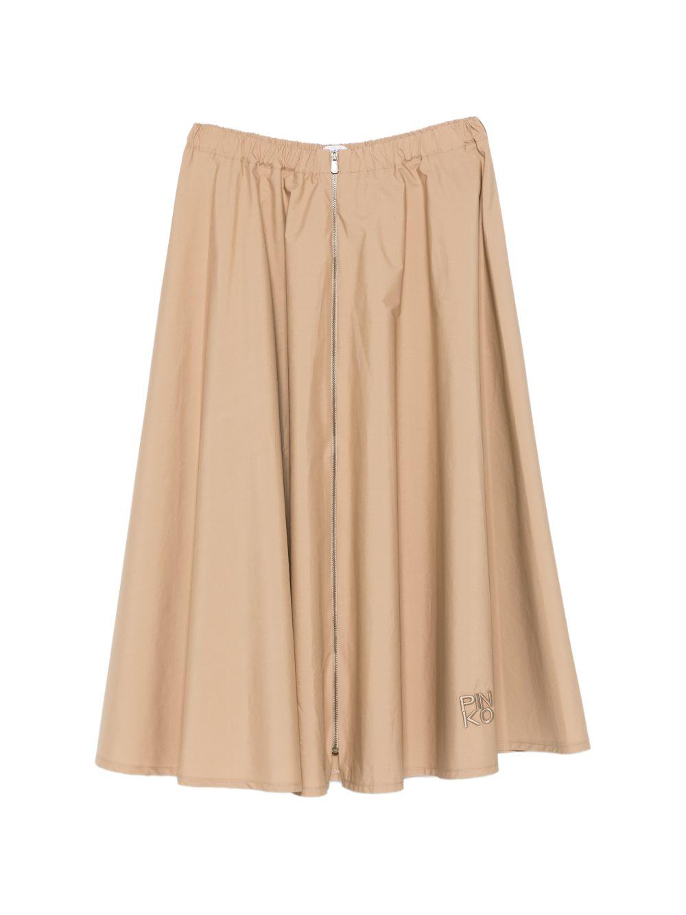 Gonna marrone per bambina KFGO0200CA029 6023 Pinko Kids 