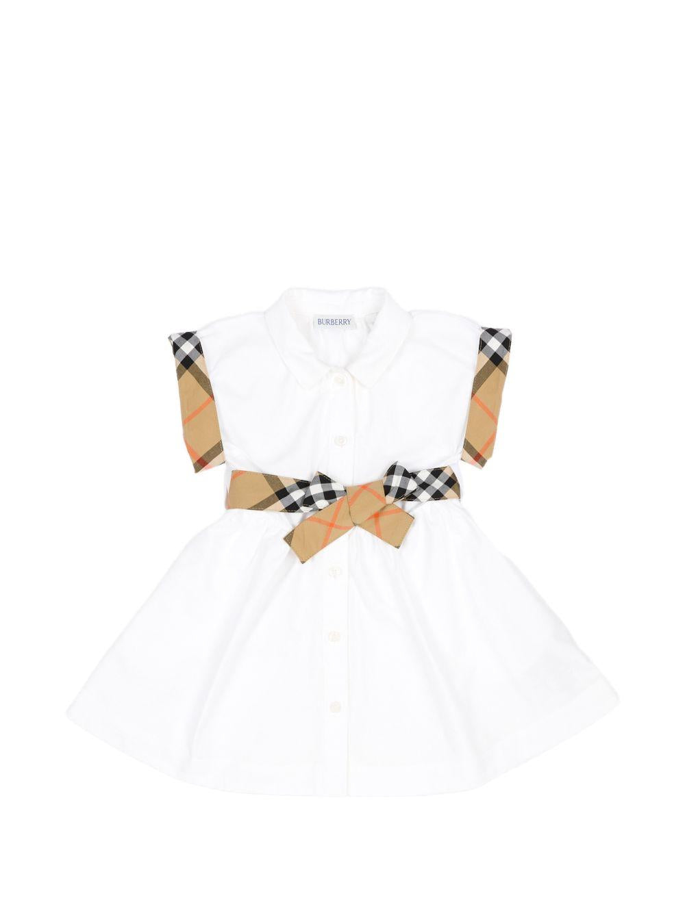 Abito bianco per neonata 8121228 A1464 Burberry Kids 
