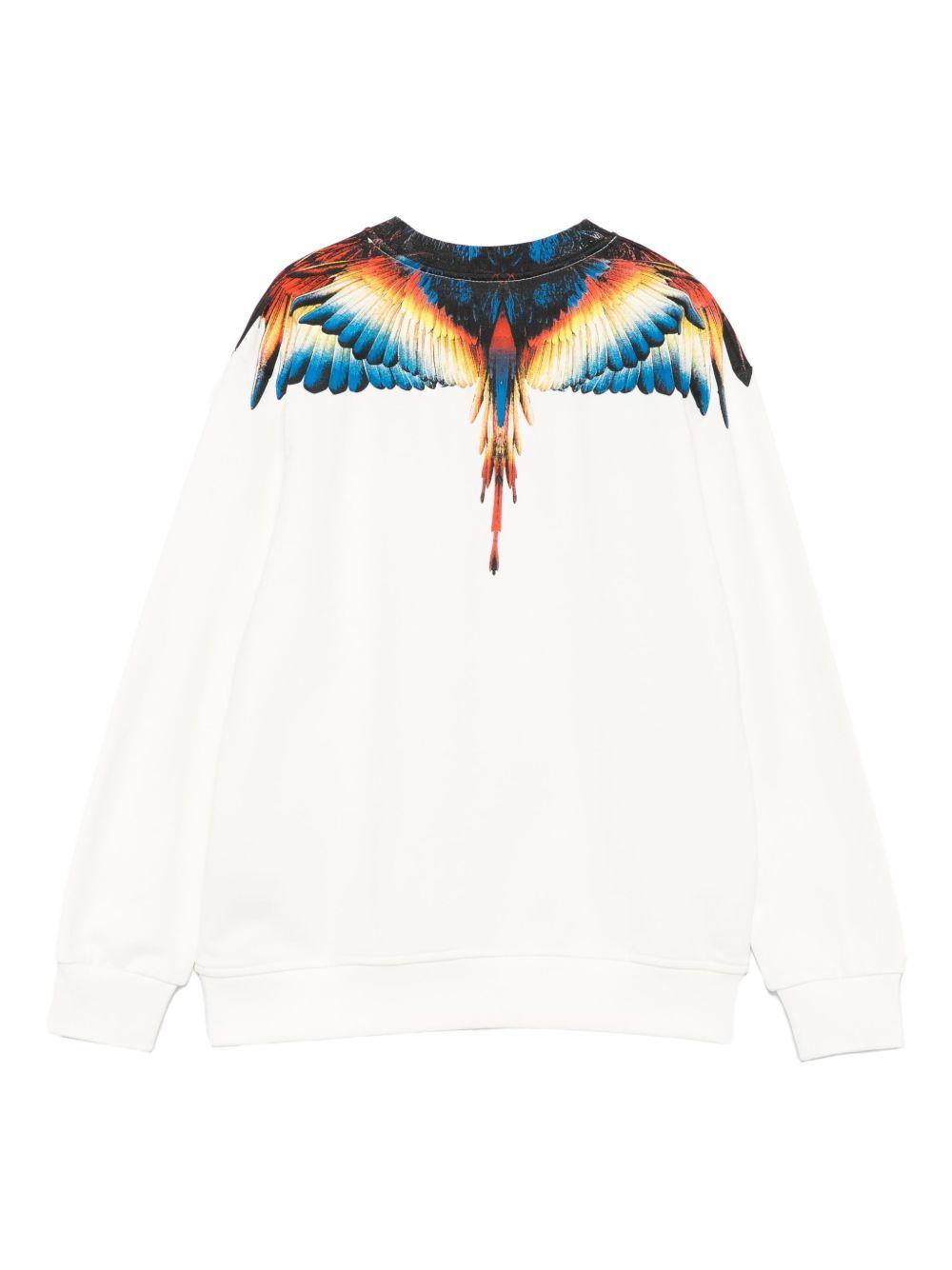 Felpa bianca sporco per bambino F5CMJBSW059 002 Marcelo Burlon Kids 