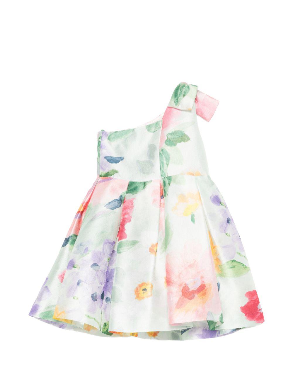 Abito bianco/multicolor per bambina 5044 002 Abel & Lula 
