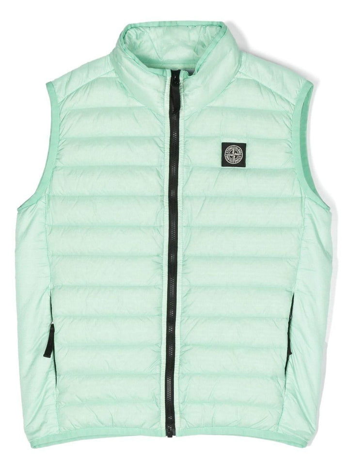 Green vest for boys with logo