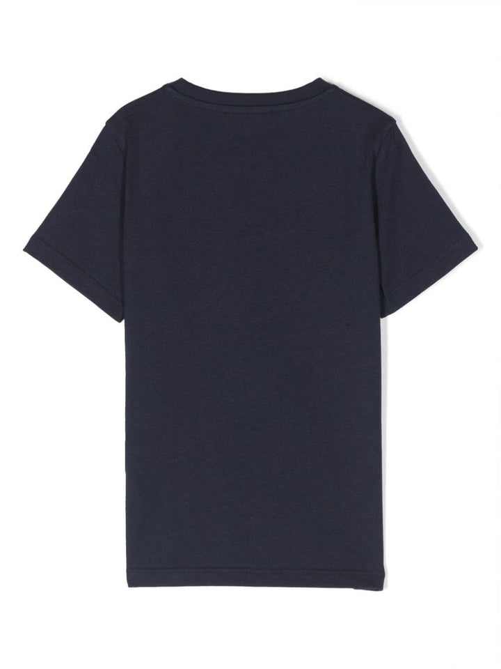 T-shirt blu per bambino con stampa
