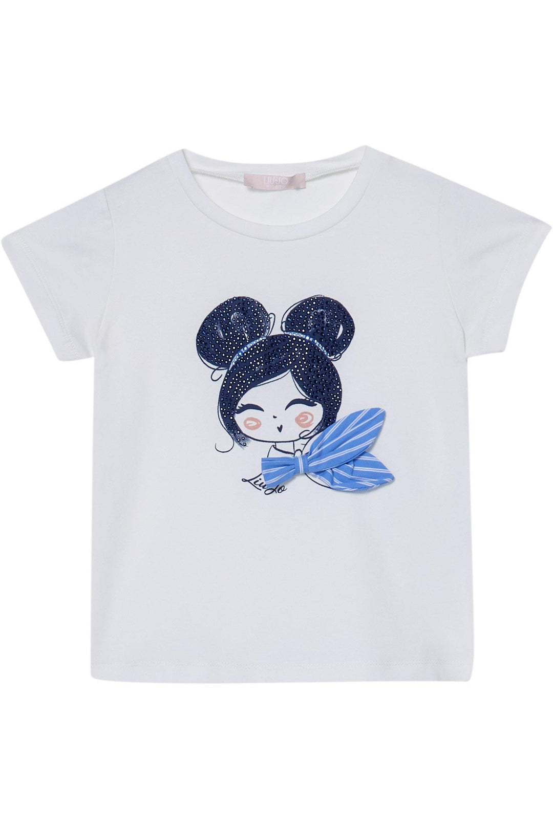 T-shirt bianco per bambina