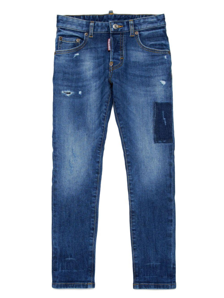 Jeans per bambino in denim blu