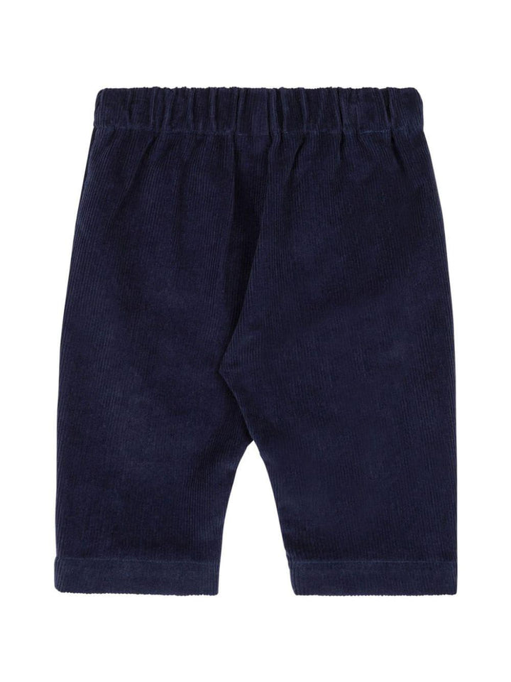 Navy blue trousers for baby with logo