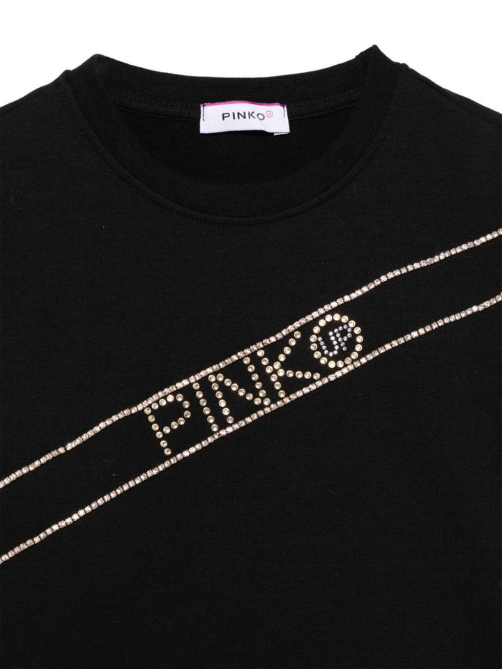 Black sweatshirt for girls with logo
