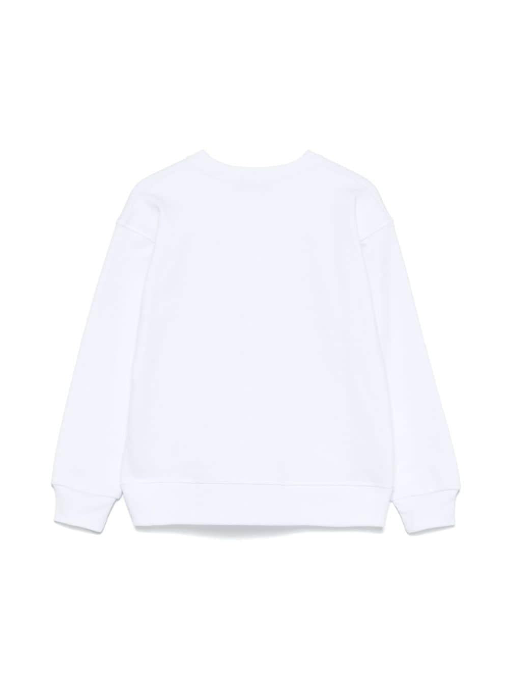 White sweatshirt for boys with logo