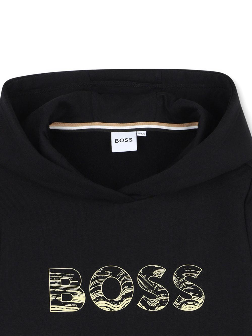 Felpa nera per bambino J52355 09B Boss Kids 