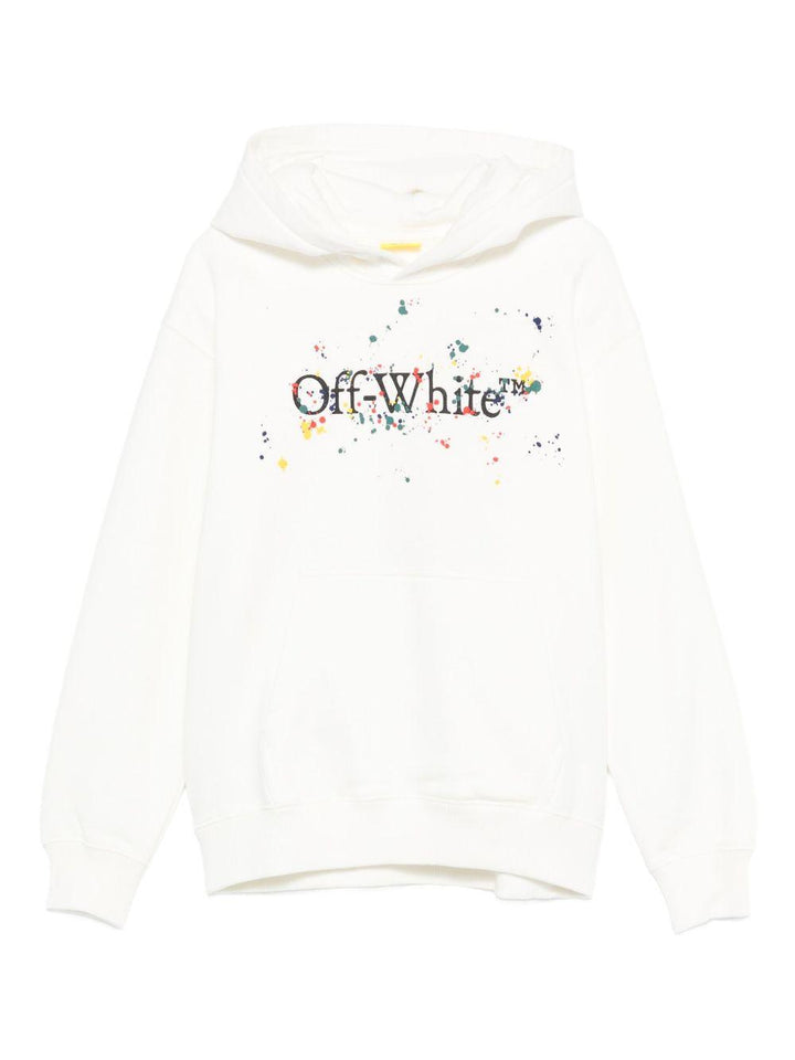 Felpa bianca per bambino OBBB001F25FLE002 0110 Off White Kids 