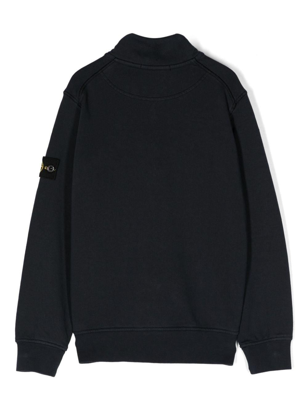 Blue sweatshirt for boys with logo