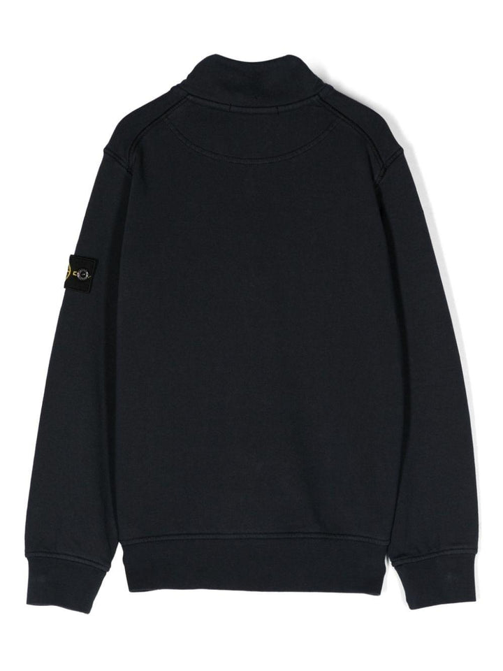 Blue sweatshirt for boys with logo