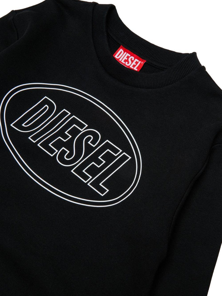 Felpa nera per bambino J026110GEAD K900 Diesel Kids 