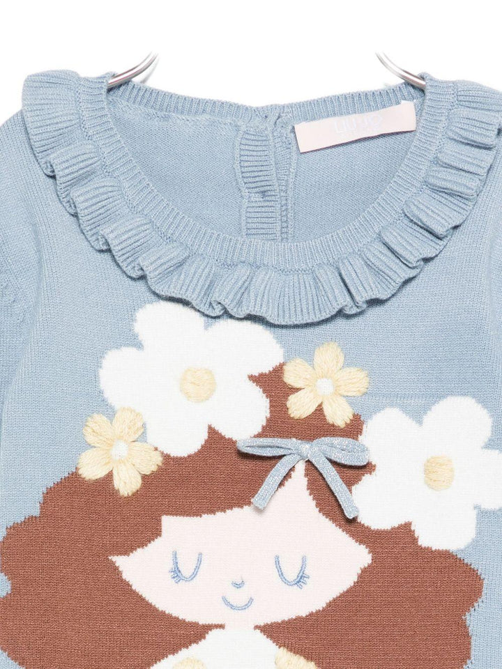 Maglione azzurro per neonata HF5071MA12P M9985 Liu Jo 