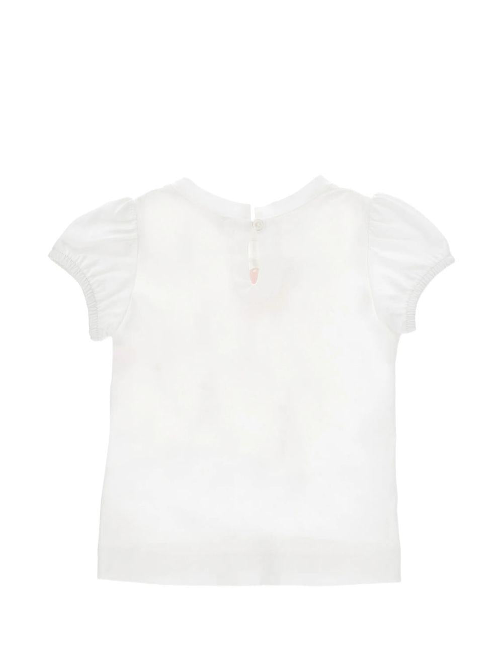 T-shirt bianca per bambina 39G6137002 0099 Monnalisa Kids 