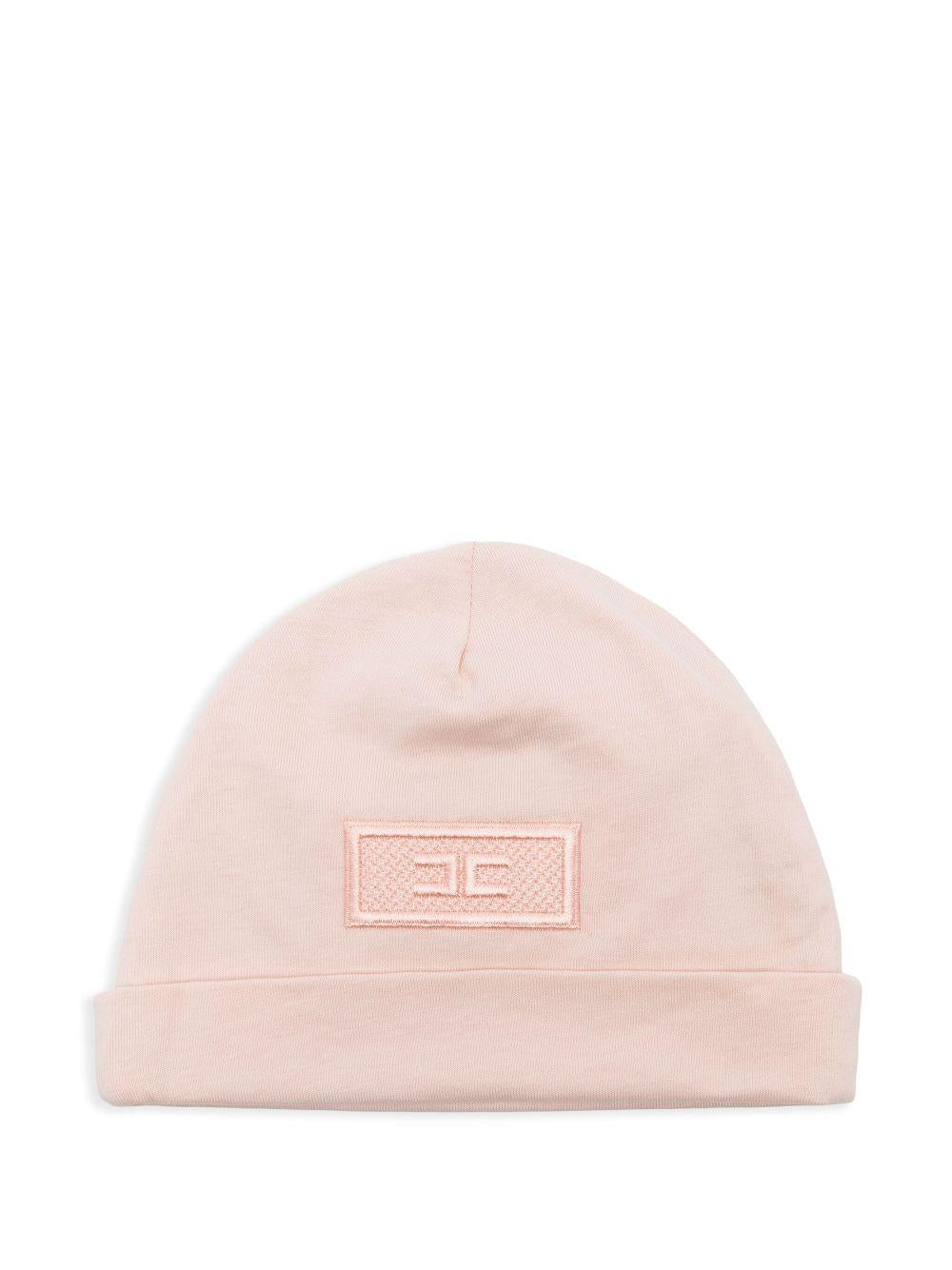 Cappello rosa cipria per neonata ENCP0630JF054 C036 Elisabetta Franchi Kids 