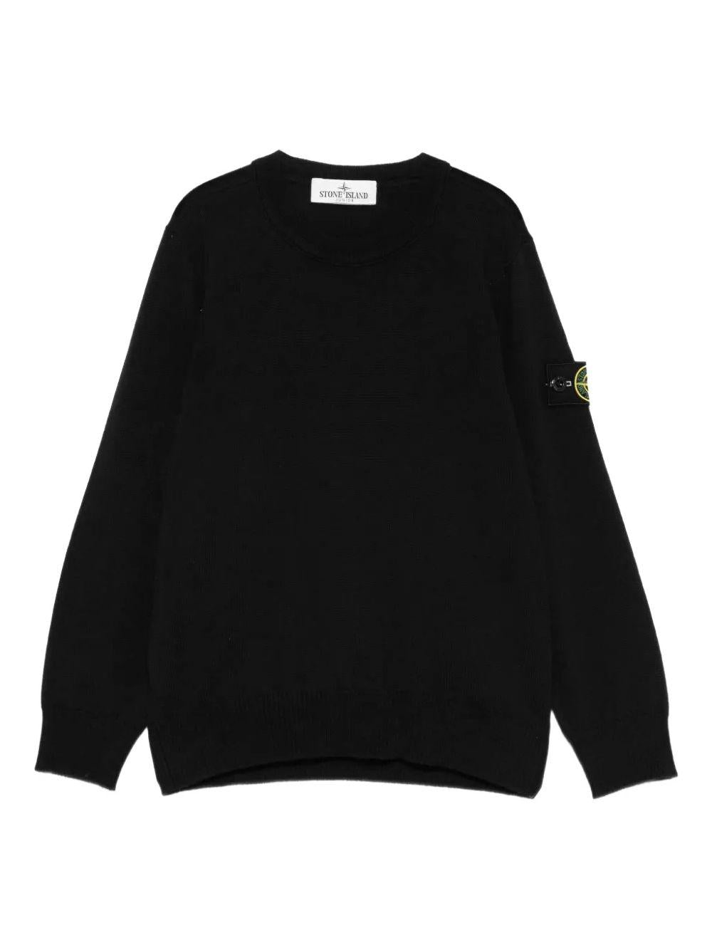 Maglione nero per bambino 65100009S0C04 V0029 Stone Island Kids 
