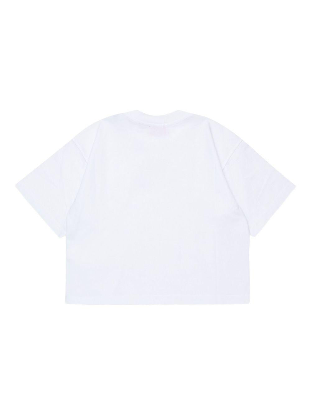 T-shirt bianca per bambina J0242800YI9 K100 Diesel Kids 