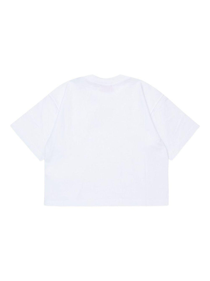 T-shirt bianca per bambina J0242800YI9 K100 Diesel Kids 