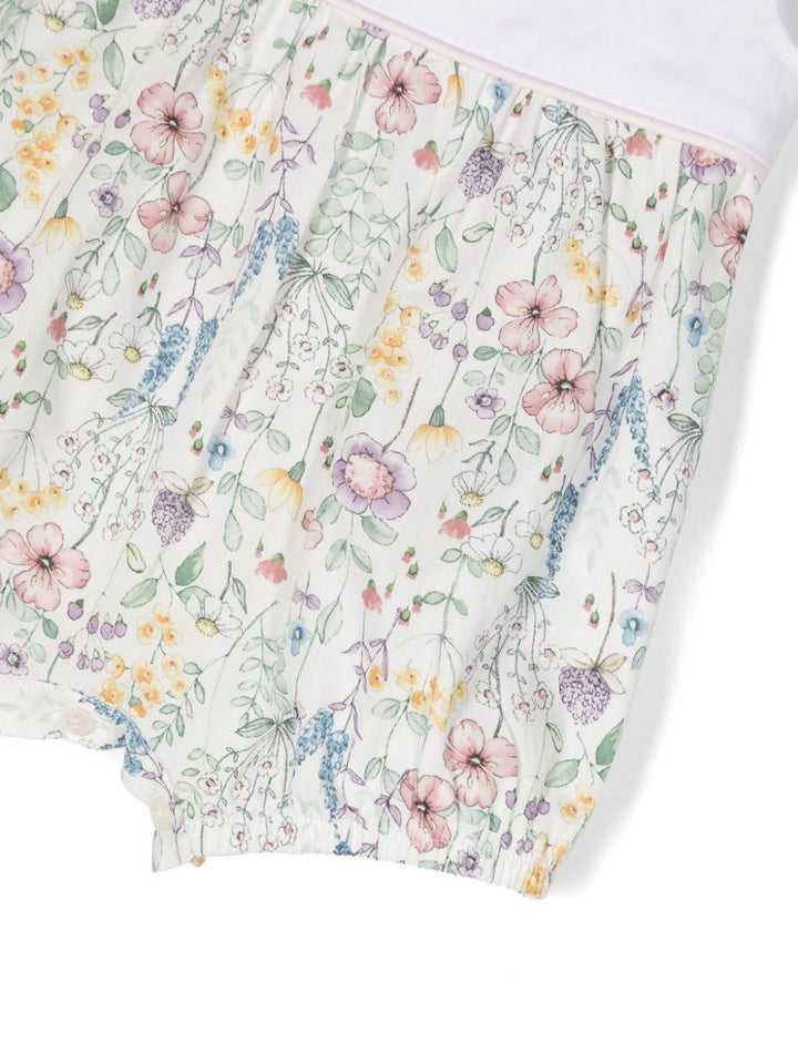 Pagliaccetto bianco per neonata con stampa P24PQ043C4121 539 Il Gufo 