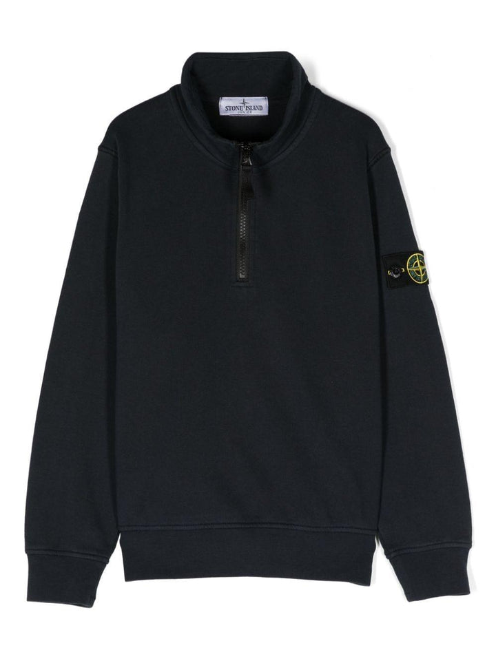Blue sweatshirt for boys with logo