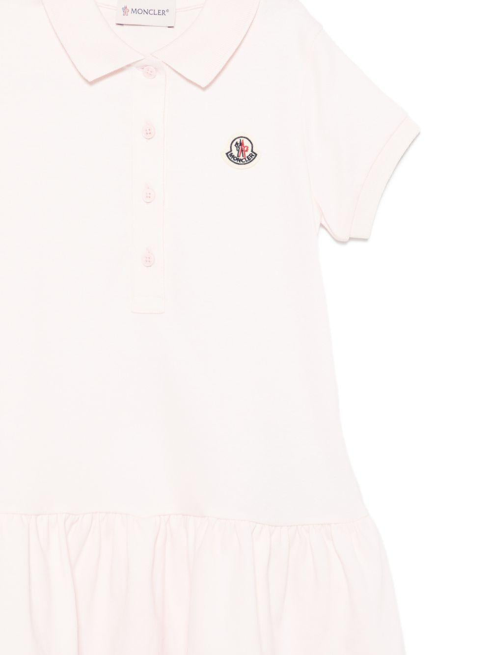 Abito rosa chiaro per bambina 9548I000148496F 503 Moncler Kids 
