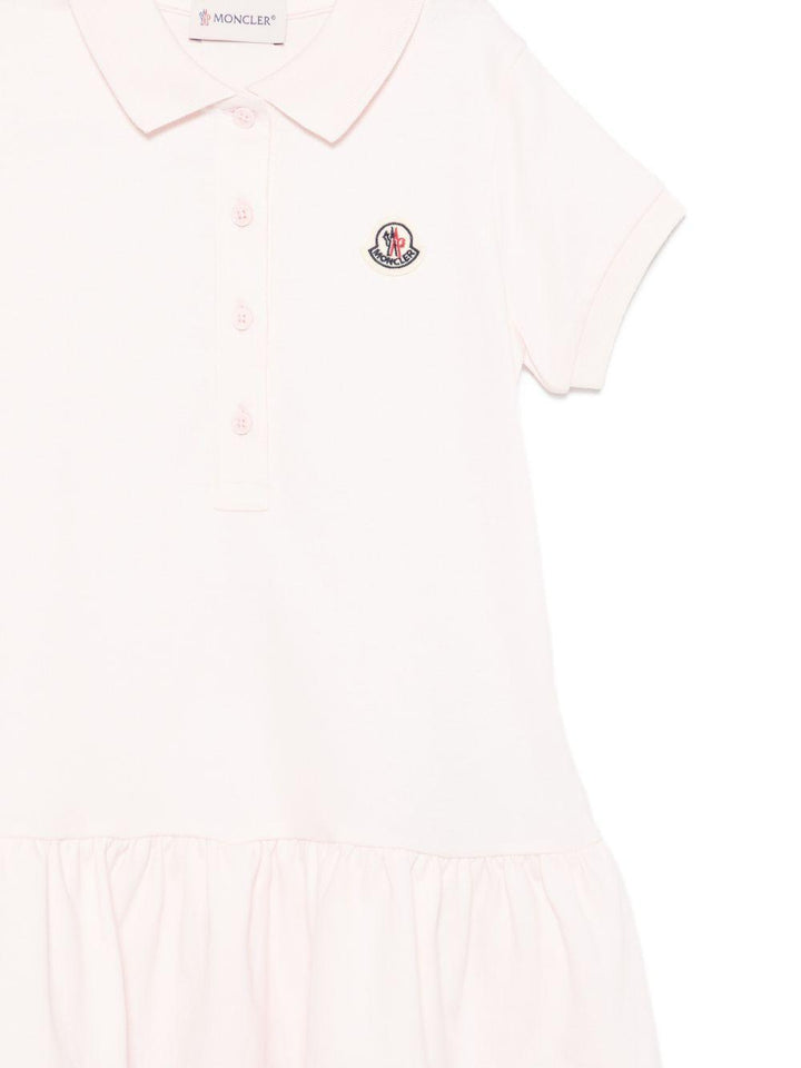Abito rosa chiaro per bambina 9548I000148496F 503 Moncler Kids 