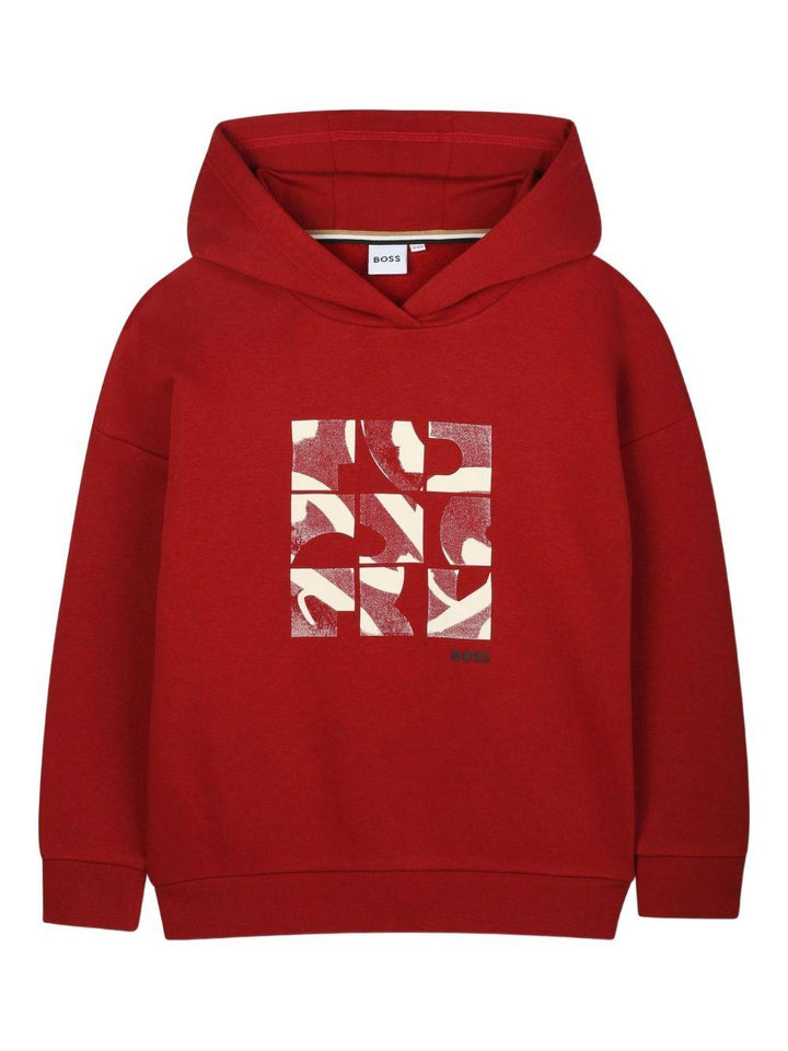 Felpa rosso scuro per bambino J52353 96D Boss Kids 