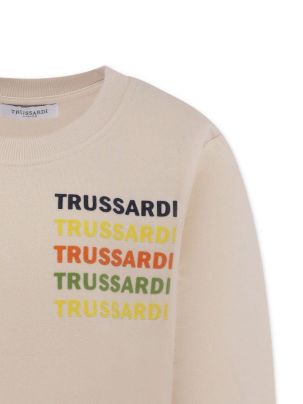 Felpa beige per bambino TBP25145FE BUT Trussardi Kids 
