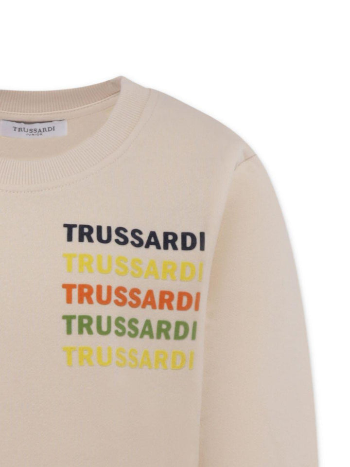 Felpa beige per bambino TBP25145FE BUT Trussardi Kids 