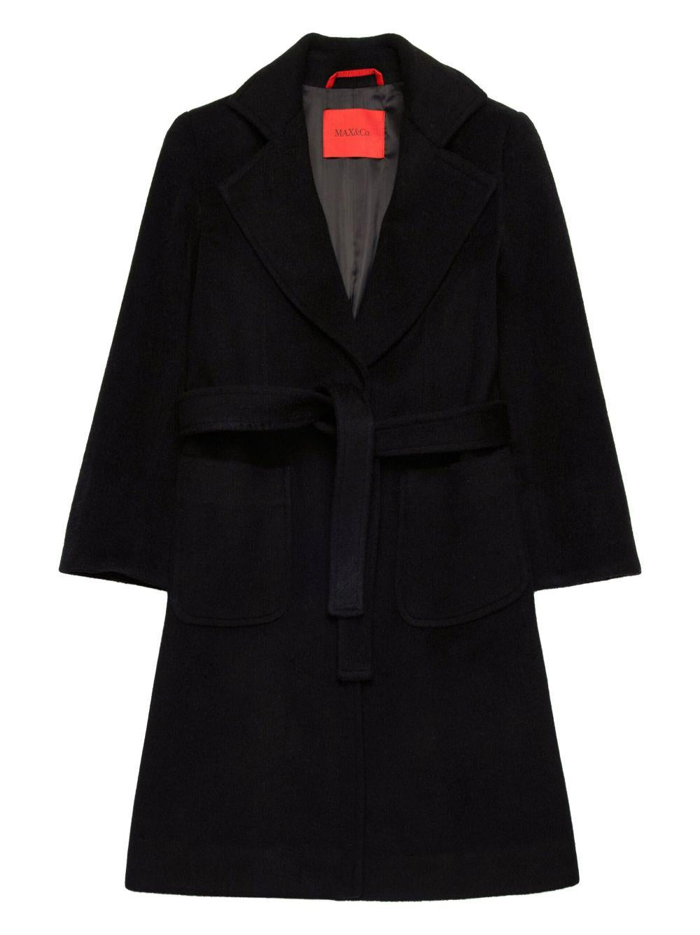 Cappotto nero per bambina MX0001MX052 MX900 Max&co Kids 