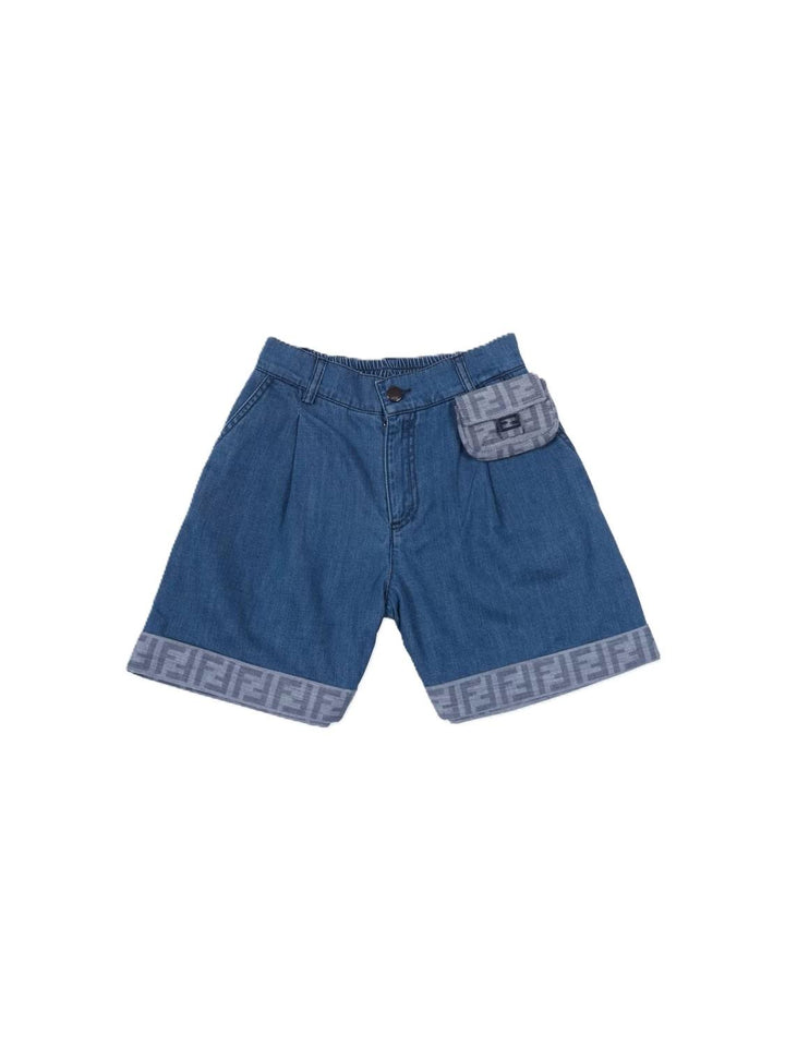 Bermuda blu per bambina JFF400AVWI F0QG0 Fendi Kids 