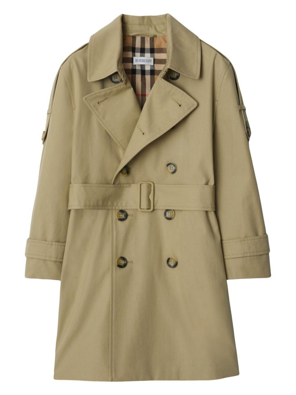 Trench beige sabbia per bambina 8100029 B7311 Burberry Kids 