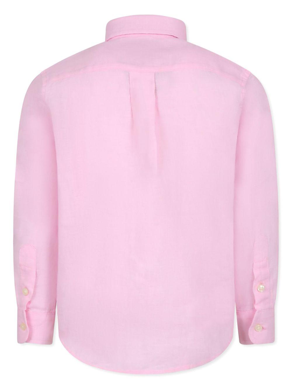 Camicia rosa fenicottero per bambino 323967600 002 Ralph Lauren Kids 