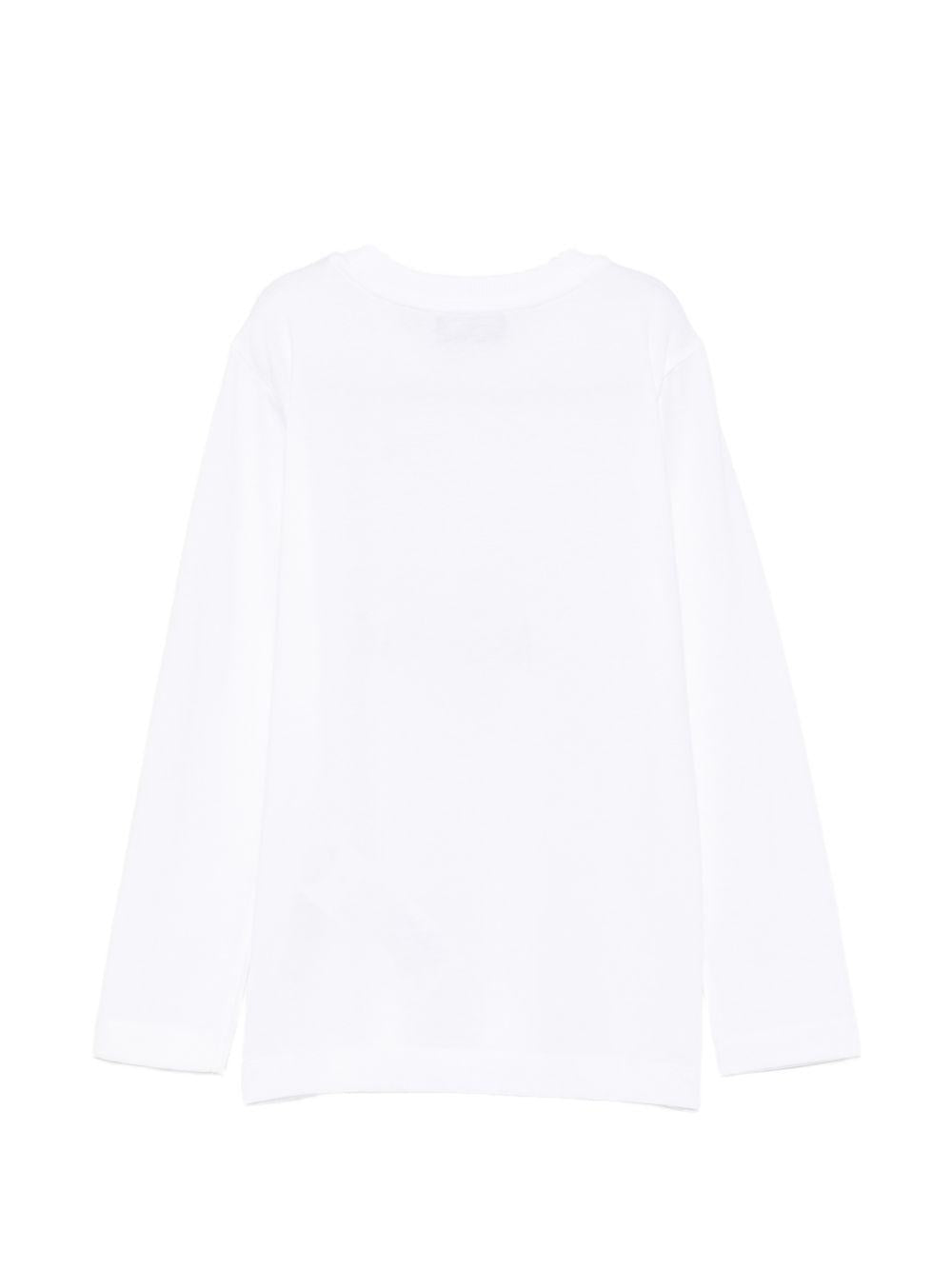 T-shirt bianca per bambino HZO00JLAA20 10101 Moschino Kids 