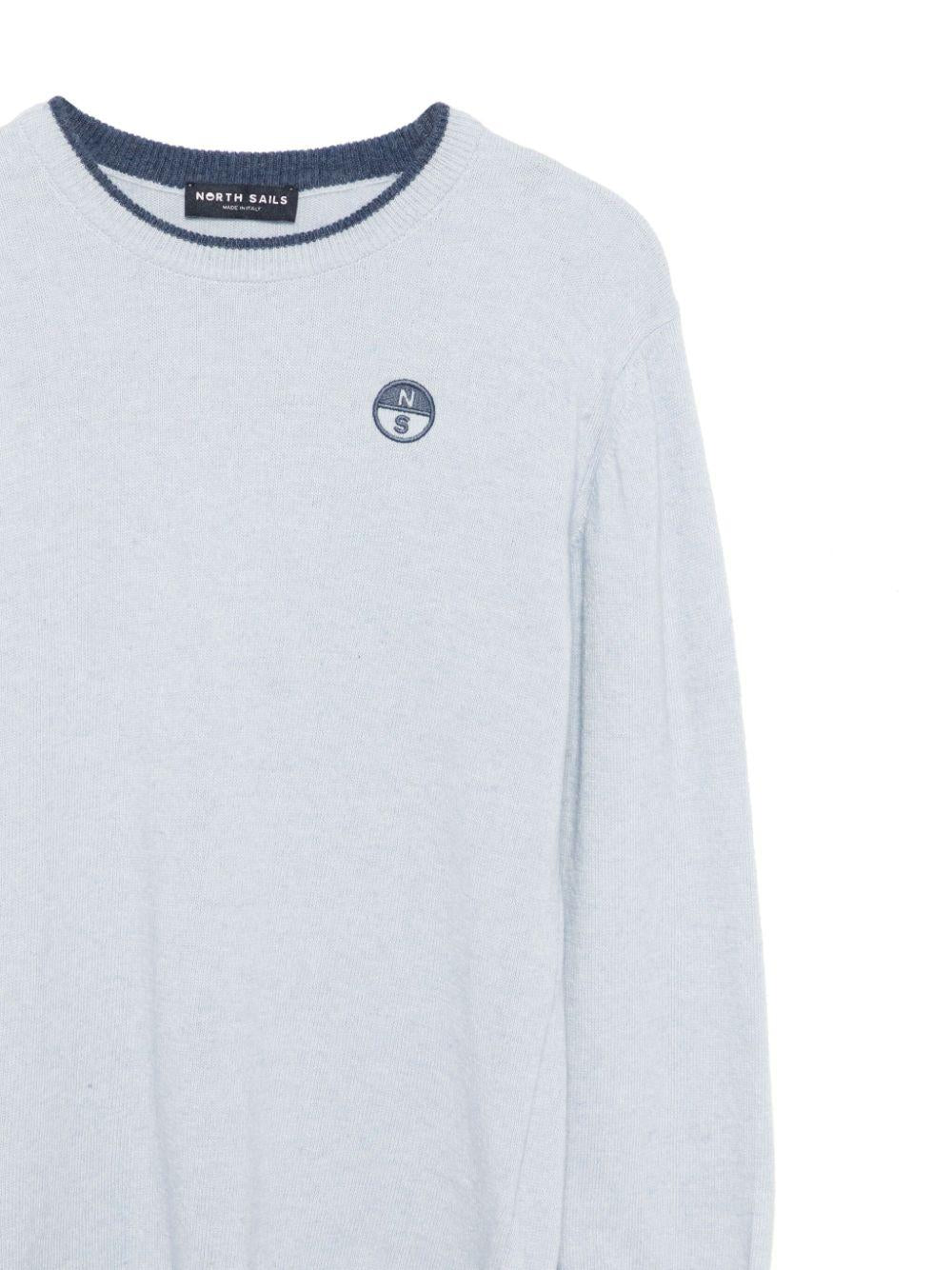 Maglione blu ghiaccio/blu navy per bambino