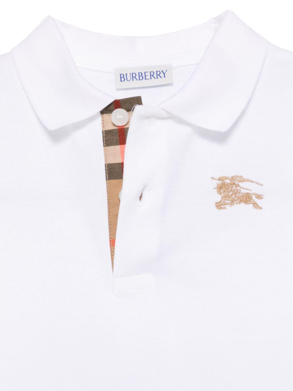 Polo bianca per bambino 8105073 A1464 Burberry Kids 
