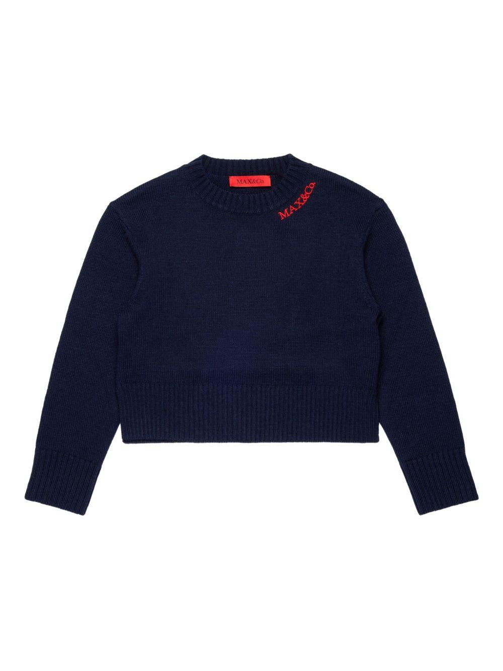 Maglione blu notte per bambina MX0251MX043 MX853 Max&co Kids 