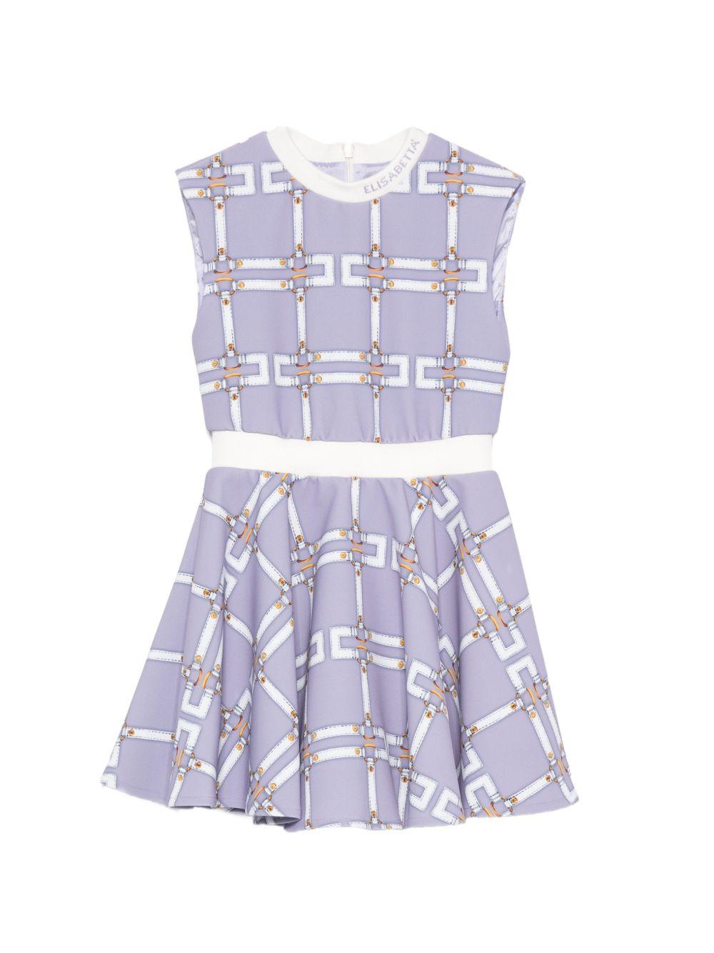 Abito viola per bambina EFAB6520GAE01 D661 Elisabetta Franchi Kids 
