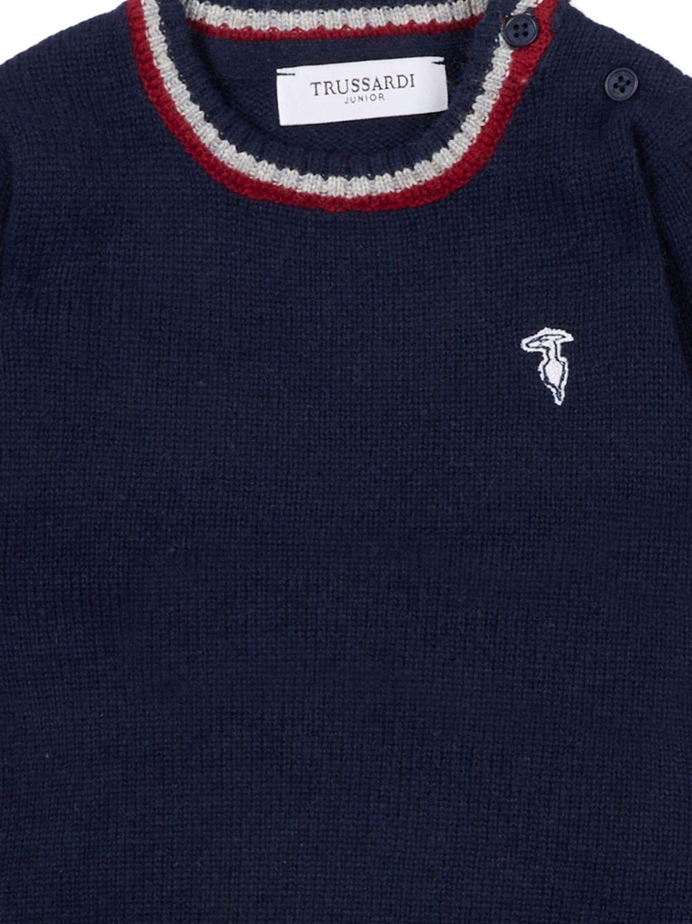 Maglione blu per neonato TIA25051MA PEA Trussardi Kids 