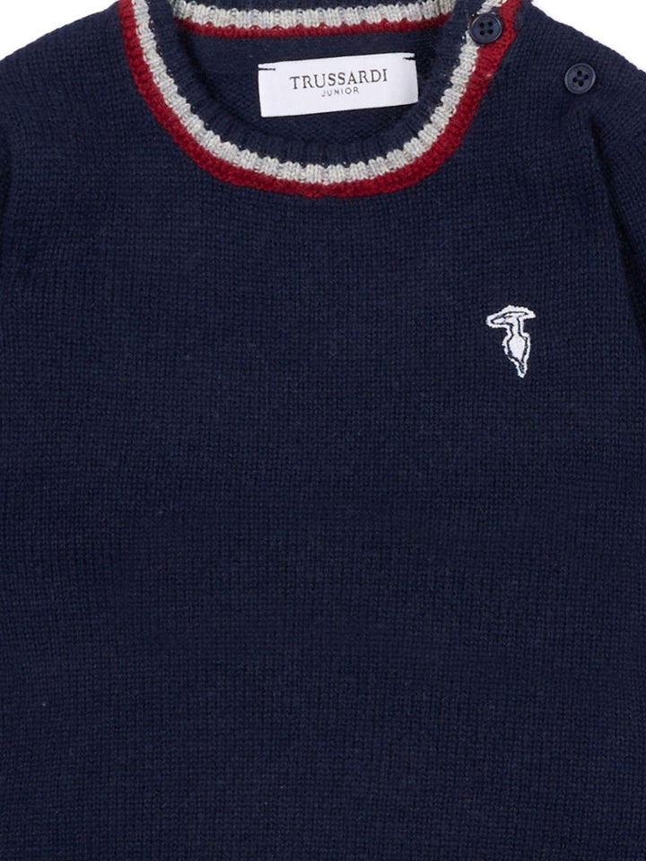 Maglione blu per neonato TIA25051MA PEA Trussardi Kids 