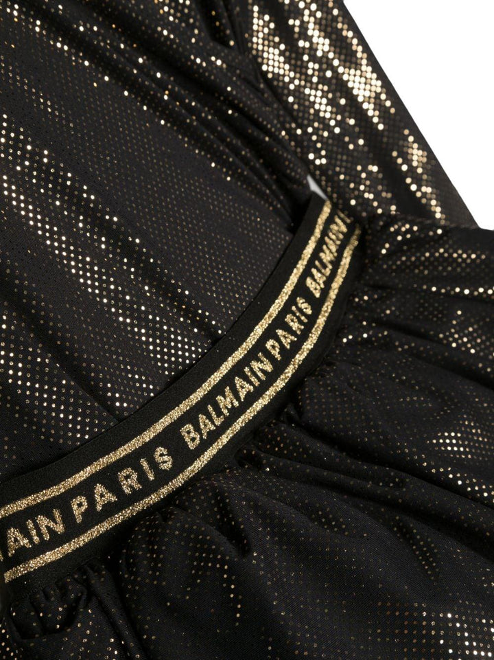 Black metallic dress for girls
