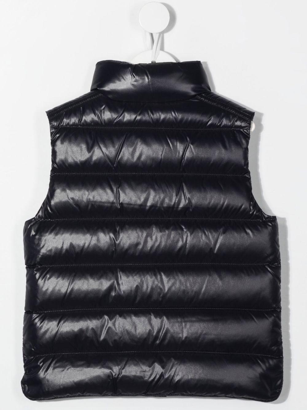 Gilet nero lucido per bambino 9541A1262068950 742 Moncler Kids 