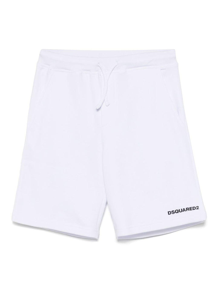 White Bermuda shorts for children