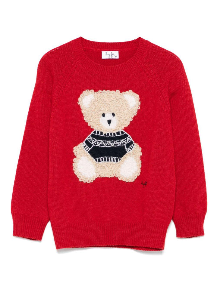 Brick red sweater for children