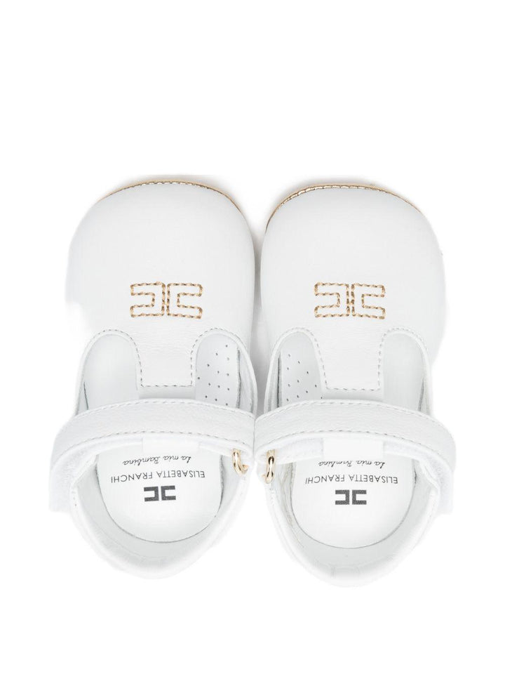Ballerina bianca per neonata F0A3E04601731 B093 Elisabetta Franchi Kids 