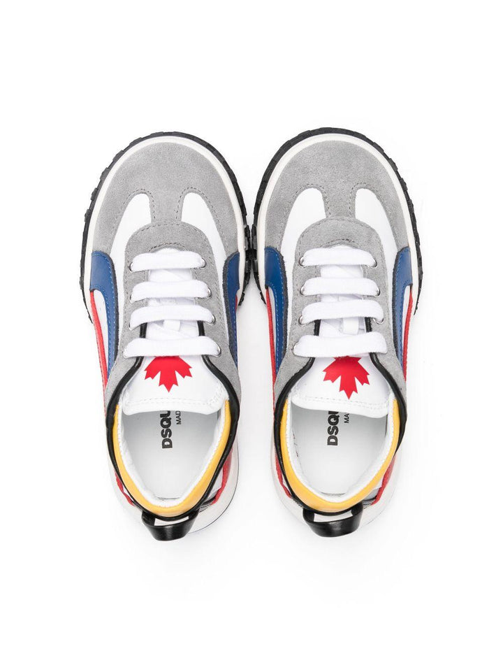 Sneakers bianche per bambino in pelle