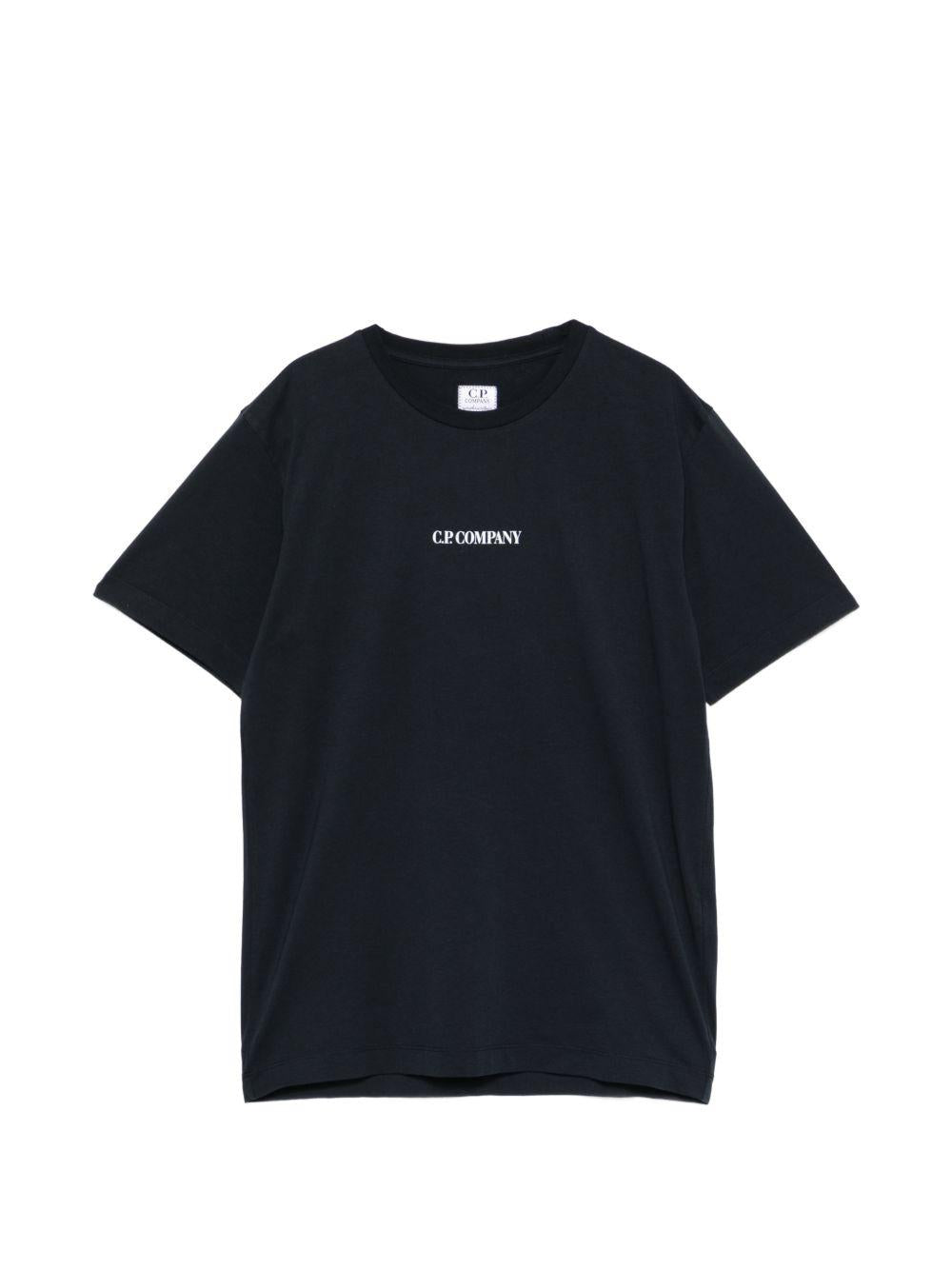 T-shirt blu total eclipse per bambino CUM00ULAA17 41150 C.P Company Kids 