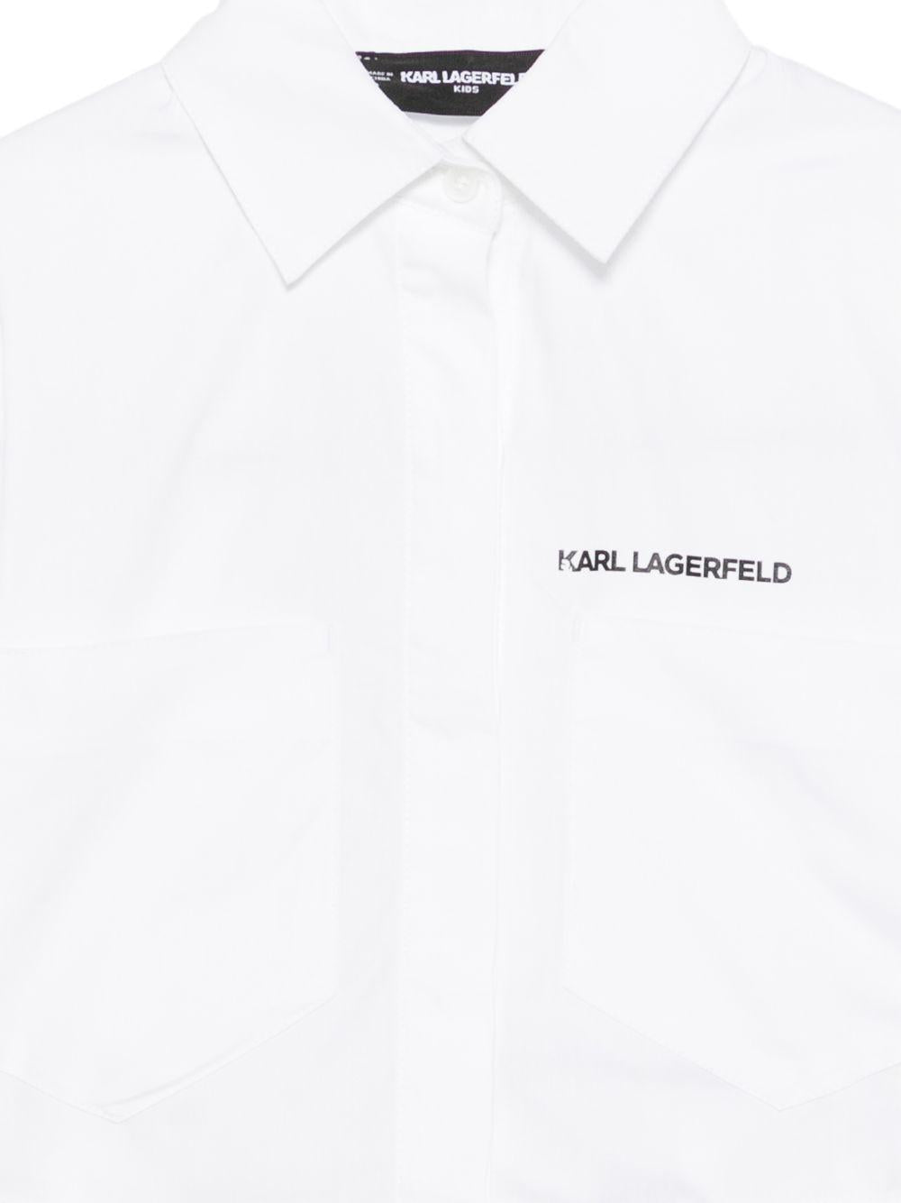 Camicia bianca per bambina Z31117 10P Karl Lagerfeld Kids 