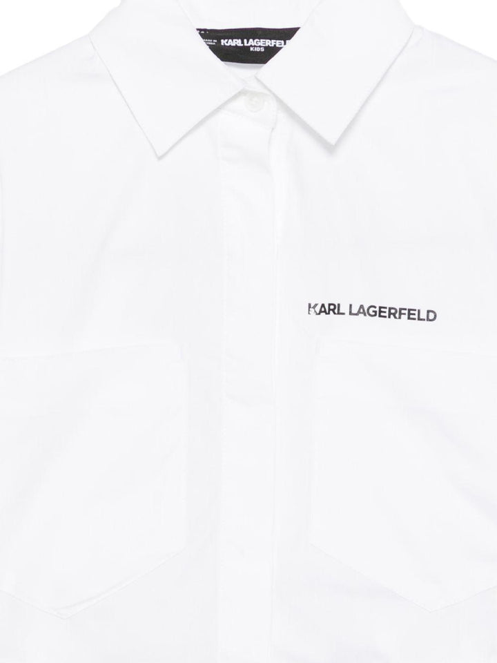 Camicia bianca per bambina Z31117 10P Karl Lagerfeld Kids 