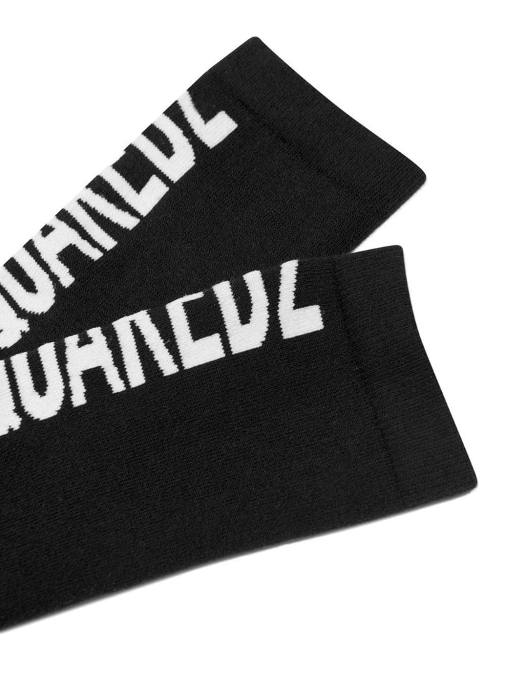 Black socks for children with logo
